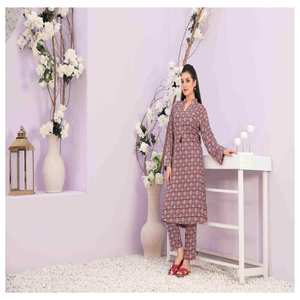 Costumes décontractés 2 pièces de haute qualité Top vente lin imprimé numérique Salwar Kameez Tawakkal marque robe asiatique - Product Image 5