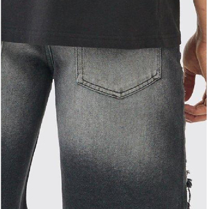 Pantalones cortos de mezclilla de calidad premium, ropa de calle de moda de verano, pantalones cortos de 6 bolsillos para hombres, tarifa al por mayor con servicio OEM - Product Image 5