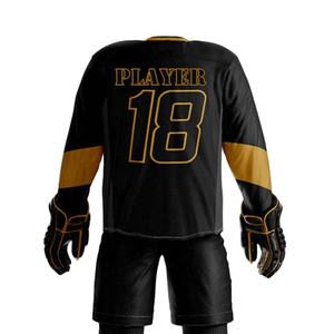 Uniforme de Hockey sobre Hielo para Hombre, Modelo Traders, Superventas, con Malla Impresa, 100% Poliéster, Logotipo Frontal Sólido, Transpirable y de Secado Rápido - Product Image 4