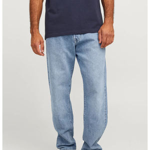 Pantalons en jean surdimensionnés pour hommes personnalisés, mode de rue, denim vintage, coupe ample et décontractée, pantalons en jean lavés en vrac, streetwear - Product Image 1