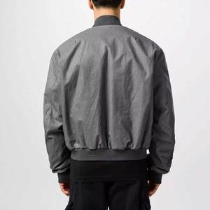 Gran oferta, chaqueta Bomber elegante para hombre, ropa de abrigo informal holgada con cierre de cremallera, transpirable, opciones de logotipo personalizado - Product Image 5