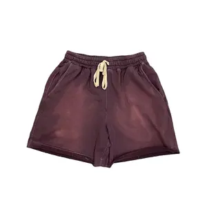 Hersteller schwere Vintage Acid Wash Baumwoll shorts Frauen Roh saum Cargo Sport Gym benutzer definierte Shorts