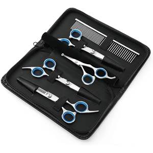 Juego de aseo para mascotas de acero inoxidable 440C de alta calidad, tijeras de adelgazamiento curvas profesionales de 6,5 pulgadas, recortador de animales de estilo pequeño - Product Image 5
