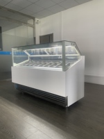 Film chauffant électrique en verre CE Hasgen 304SS à refroidissement par air forcé pour dégivrage d'armoires à glaces italiennes -18°C ° Vitrine à glaces C Gelato