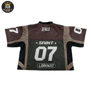 Nuevo diseño gota hombro camiseta sublimación bordado tendencia calle Boxy Crop 100% algodón camiseta para hombres ajuste suelto - Product Image 2