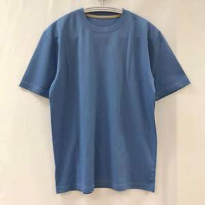 Camiseta Personalizada con Tu Logotipo, Camiseta Azul Lisa para Hombre, Estilo Vintage, Corte Holgado, Cuello Redondo, Informal - Product Image 6