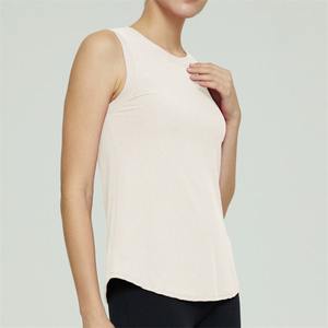 Débardeur côtelé pour femmes sans manches Stretch Blouse Polyester Spandex Casual Activewear Gym Workout Running Vest - Product Image 4