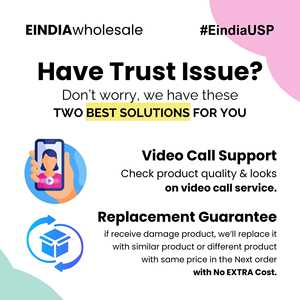 ต่างหูห้อยโลหะผสมสีเหลือง Kundan Meenakari ชุบทอง (9.5cm x 5cm) (MKE2017YLW) - Product Image 3