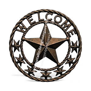 ป้ายต้อนรับแนวตั้งสีเงินที่ทันสมัยพร้อมดีไซน์3D ดาวและฟังก์ชั่นการแขวนสำหรับการตกแต่งกลางแจ้ง - Product Image 2