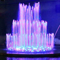Fontaine musicale extérieure de qualité supérieure avec jets d'eau dansants, éclairage LED RGB pour parcs, lacs et complexes hôteliers