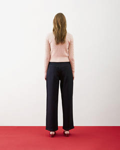 Jeans de Mezclilla de Alta Calidad para Mujer, Transpirables, Lavables, de Cintura Media, Corte Recto, Casuales, Lavado Oscuro con Bolsillos de Parche Elegantes de Routine - Product Image 4