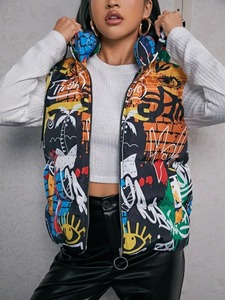 Logotipo personalizado de las mujeres chaleco Puffer al por mayor de tamaño personalizado de invierno Puffer chaleco Chaquetas para la venta - Product Image 5