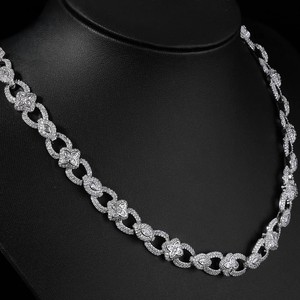 Chaîne à maillons tendance plaquée or 18 carats, argent, 10 mm de large, couleur D, diamant moissanite VVS, chaîne à maillons cubains pour la vie hip-hop - Product Image 1