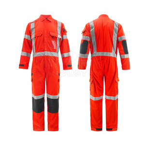Ensemble d'uniformes de construction d'engins de sécurité certifiés à manches longues réfléchissants pour les chantiers et les équipes routières Caractéristique respirante - Product Image 1