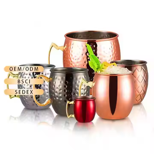 Royal Moscow Copper Mugs Beer Cups Box Gift <b>Set</b> New Arrival Copper Mugs <b>Antique</b> Hammered Moscow Mule Mugs for Beer - Product Image 2