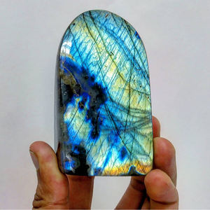 Vente en gros Naturel Multi Feu Labradorite Haute Qualité Jaune Quartz Ovale Forme Libre Présentoir Pièces Flashy Guérison Cristal Bijoux - Product Image 5