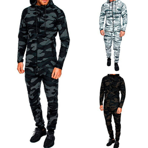 Conjuntos Deportivos de Dos Piezas para Hombre, Trajes Deportivos Personalizados con Logotipo, Conjuntos de Jogger de Felpa de Poliéster y Algodón - Product Image 3