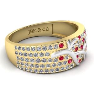 Best Design Round Diamond Yellow Gold Plated 925 <b>Silver</b> Wide Shank Branch Wedding <b>Ring</b> For Women At Wholesale Price - Product Image 4