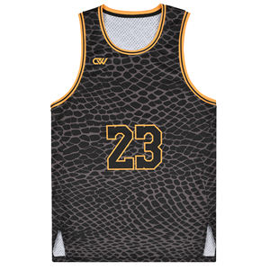 Camisetas de Baloncesto Sublimadas de Diseño Personalizado al por Mayor, Talla Grande, Estampadas para Verano, Hechas de Tela de Malla Transpirable Dry-Fit, Personalizadas para Equipos - Product Image 1