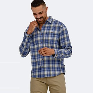 Chemises à manches longues pour hommes tendance, respirantes, à séchage rapide, vente en gros, personnalisation du logo, design 100% coton flanelle, style décontracté - Product Image 3