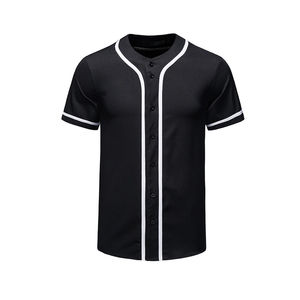 Bordado personalizado de punto doble para jóvenes camisas de béisbol en blanco sublimación Jersey Softball malla botón abajo Jersey de béisbol - Product Image 1