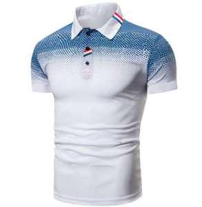 Calidad 220 gramos poliéster/algodón liso teñido hombres Polo ligero transpirable de talla grande sólido Logo patrón Ringer camiseta - Product Image 5