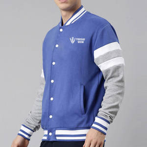 แจ็กเก็ตเลตเตอร์แมนคอตั้งของผู้ชายสำหรับฤดูหนาวระบายอากาศได้พร้อมโลโก้ด้านหน้าสินค้ามาใหม่ - Product Image 3