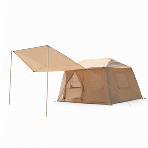 Tente de camping gonflable en PVC kaki, abri extérieur imperméable, 260 x 220 x 170 cm, style cabane familiale - Product Image 2