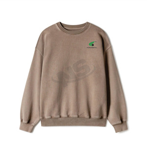 สเวตเตอร์ของผู้ชายมาใหม่เสื้อสเวตเชิ้ตคอตตอนแบบหลวมดีไซน์เรียบง่ายเสื้อสเวตเชิ้ตออกแบบได้ตามต้องการสไตล์ปากีสถาน - Product Image 4