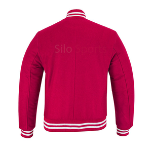 2025 OEM meilleur Design bordeaux laine High Street Varsity Letterman veste garniture blanche hommes veste de mode pour l'hiver en gros - Product Image 4