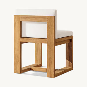 Dining <b>chair</b> made of solid teak wood frame with include <b>cushion</b> and high quality material for <b>indoor</b> and outdoor use - Product Image 6