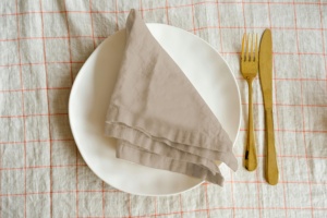 Direct usine prêt Stock bleu ciel 100% coton fait à la main écologique Table à manger serviettes classique carré Design réutilisable maison - Product Image 4