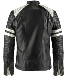 Chaqueta de cuero de gran oferta, chaqueta de cuero de moda informal para hombre para motorista, chaquetas delgadas personalizadas genuinas desgastadas - Product Image 6