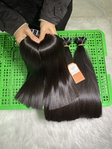 มัดผมดิบแท้แบบไม่ผ่านกระบวนการผมมนุษย์ผมตรงกระดูกสีดำ - Product Image 2