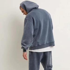 Sudadera con Capucha de Forro Polar Impermeable para Hombre, Hecha a Medida, 100% Algodón, 360/430g, MOQ Bajo, Venta Caliente, Invierno, Estilo Urbano, Tallas Grandes, Estampado Sólido - Product Image 4