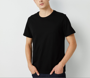 T-shirt à logo personnalisé 100% coton T-shirt basique surdimensionné de couleur unie pour hommes - Product Image 5