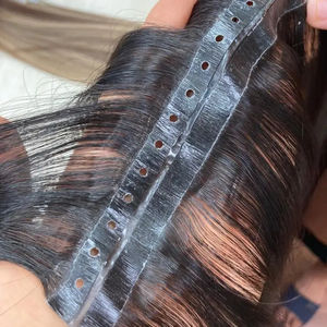 100% cheveux humains vierges Remy Double étirés et Double ruban adhésif cheveux vietnamiens de haute qualité avec des vagues profondes lâches naturelles - Product Image 2