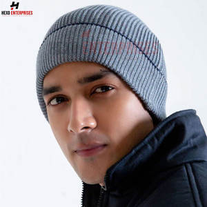 Unisex Warm Winter <b>Beanie</b> Cap New Style Fashion Acrylic Knit Cuffed <b>Beanie</b> Logo Men's Knit Cuff <b>Beanie</b> Cap <b>Waterproof</b> Fabric - Product Image 2