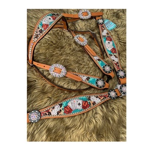 Cabezada y Pechera de Cuero Repujado Premium para Caballos de Estilo Western, Herramientas de Tallado a Mano en Cuero para Cabezadas de Sillas de Montar Western - Product Image 6