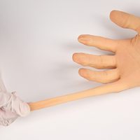 Prótesis de Mano de Silicona Realista con Manga Larga, Piel Altamente Simulada, Cubierta de Brazo Artificial para Cicatrices, Travestis y Drag Queens