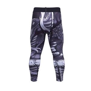 Pantalones deportivos de compresión de secado rápido de alta elasticidad para hombre 90% poliéster 10% Spandex Color y logotipo personalizados - Product Image 3