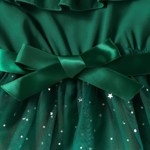 ชุดเดรสปาร์ตี้แขนสั้นสำหรับเด็กผู้หญิงชุดเดรสปาร์ตี้แขนสั้นแบบปรับแต่งได้ชุดเดรสเจ้าหญิงประดับเลื่อมแฟชั่นสำหรับเด็กเปิดหลัง - Product Image 3