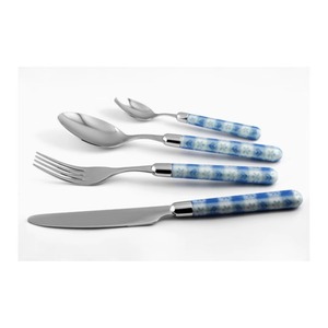 Juego de 4 cubiertos de acero inoxidable, ideal para la Mesa de la cocina, uso doméstico, cubiertos con acabado plateado, mango de color rosa - Product Image 4