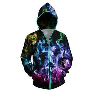 Sudadera de Invierno Personalizada con Impresión Digital 3D, Brillante, Gruesa, Lavada, de Manga Larga, con Cierre, Sublimación de Alta Calidad - Product Image 3