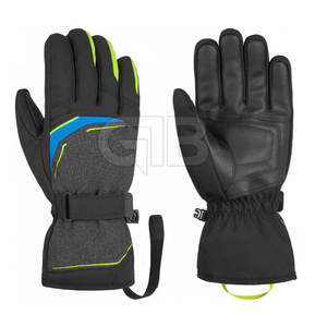 Mitaines de gants de ski en cuir imperméables et coupe-vent haute performance pour les sports de neige avec fonction d'écran tactile - Product Image 1