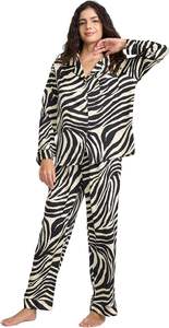 ชุดนอนสตรีไซส์ใหญ่พิเศษชุดนอนพิมพ์ลายดอกไม้ผ้าคอตตอนน้ำหนักเบาใส่สบายสำหรับใส่อยู่บ้านในฤดูใบไม้ผลิ - Product Image 3