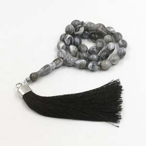 Tesbih สายลูกประคำของชาวมุสลิม33 39 45 51ชิ้น, ลูกปัดสวดมนต์อิสลามลูกประคำอิสลามของขวัญรอมฎอน - Product Image 5