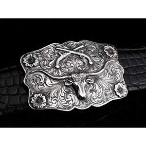 Hebilla de cinturón vaquero de plata Morgan para hombres Hebillas de pistolas para hombres - Product Image 1