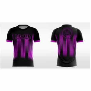 Camiseta de fútbol de poliéster 100% de la mejor calidad, cómoda, transpirable, diseño personalizado, Parte delantera corta, servicio de corte automatizado OEM - Product Image 3