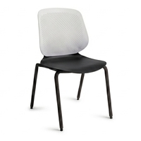 Nouvelle chaise de bureau moderne en maille plastique avec accoudoirs métalliques, pivotante, réglable, pieds en acier, dossier solide, assise ergonomique, structure en acier